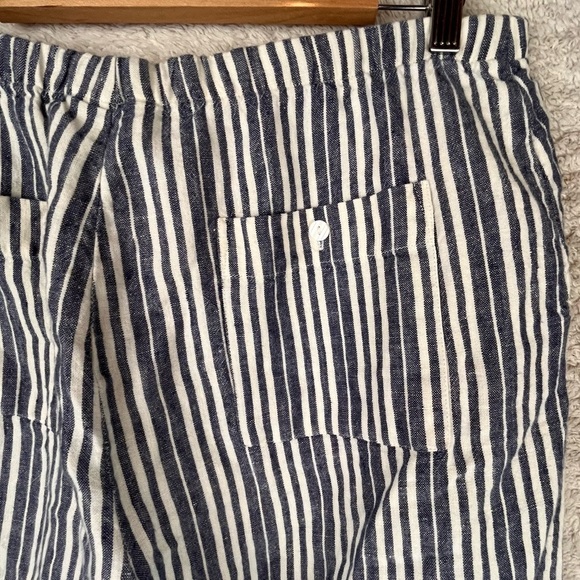 Beachy Linen Wide Leg Pinstripes Pants Size 16 Button Fly by Chadwicks - Picture 9 of 16